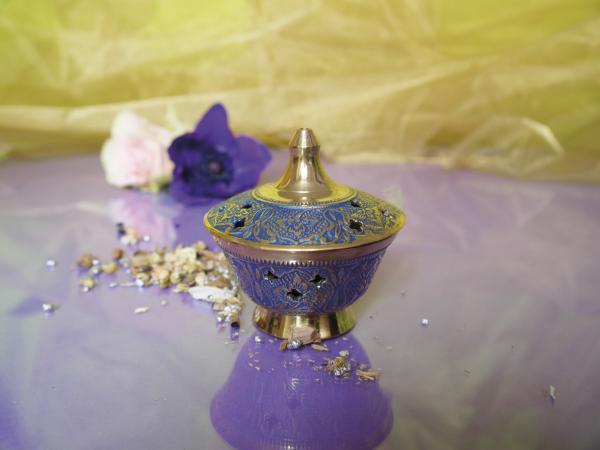 Weihrauchgefäß Messing bemalt